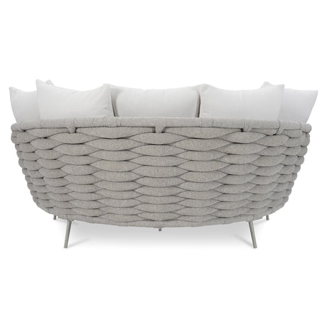 Wailea Nordic Grey/White/Cream Outdoor Daybed - Ornate Home