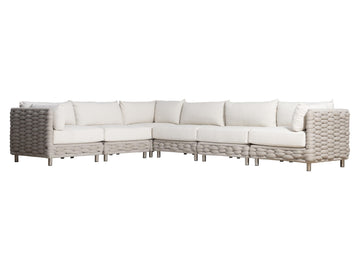 Wailea Nordic Grey/White/Cream Outdoor Sectional - Ornate Home