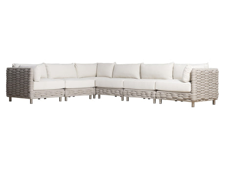 Wailea Nordic Grey/White/Cream Outdoor Sectional - Ornate Home