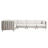Wailea Nordic Grey/White/Cream Outdoor Sectional - Ornate Home