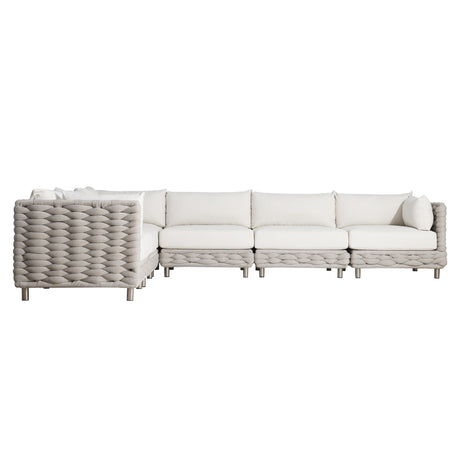Wailea Nordic Grey/White/Cream Outdoor Sectional - Ornate Home