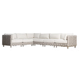 Wailea Nordic Grey/White/Cream Outdoor Sectional - Ornate Home