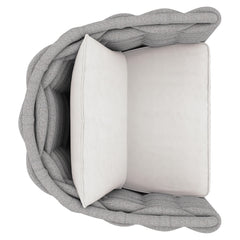 Wailea Nordic Grey/White/Cream Outdoor Swivel Chair - Ornate Home