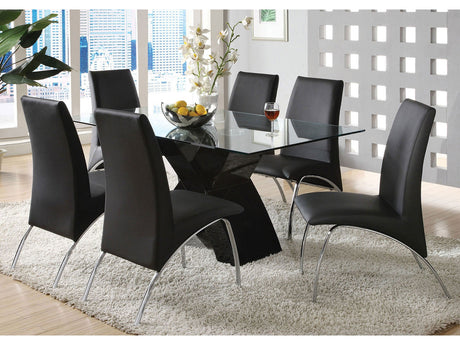 Wailoa Black 7 Pc. Dining Set - Ornate Home