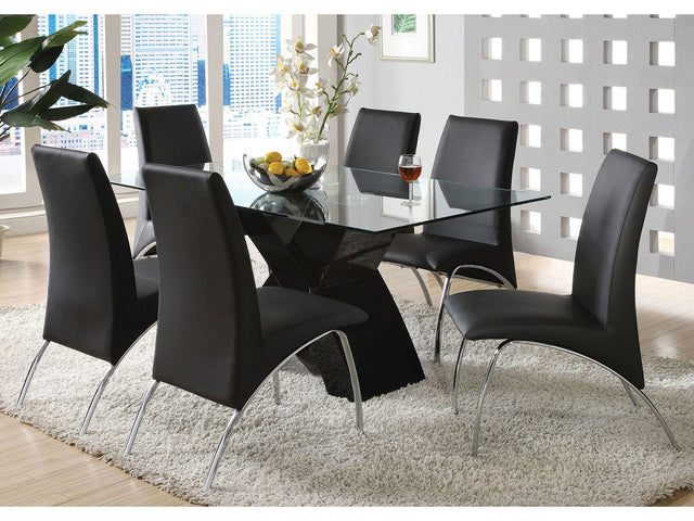 Wailoa Black 7 Pc. Dining Set - Ornate Home