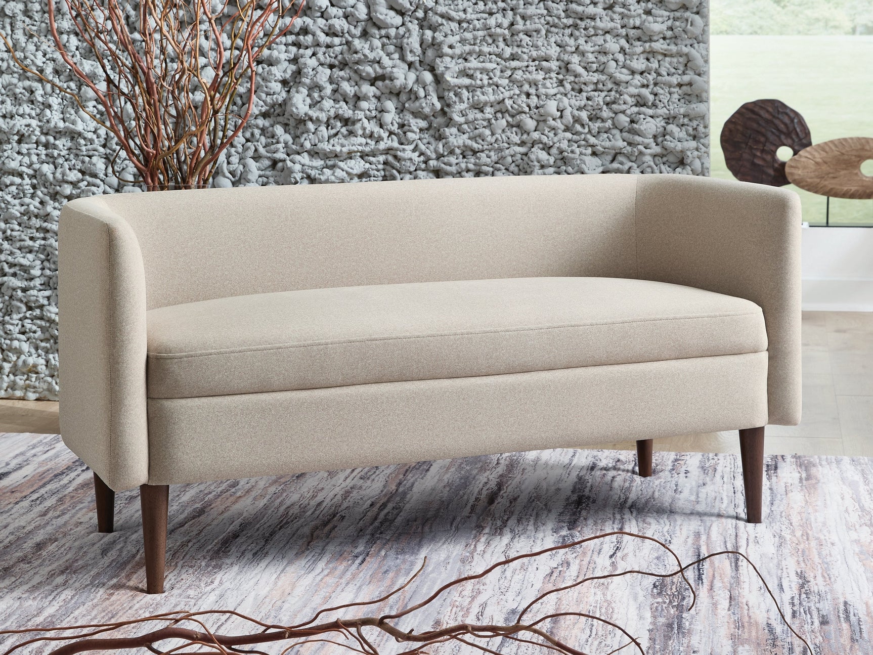 Wainner Beige Accent Bench (Online Special Price) - Ornate Home