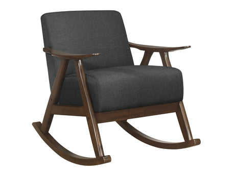 Waithe Dark Gray Rocking Chair - Ornate Home