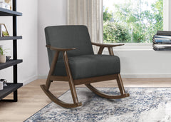Waithe Dark Gray Rocking Chair - Ornate Home