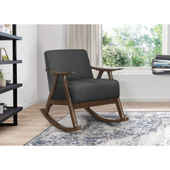 Waithe Dark Gray Rocking Chair - Ornate Home