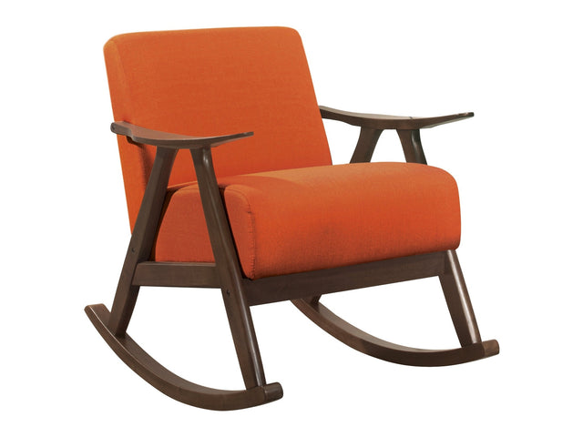 Waithe Orange Rocking Chair - Ornate Home