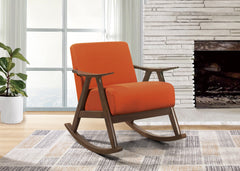 Waithe Orange Rocking Chair - Ornate Home