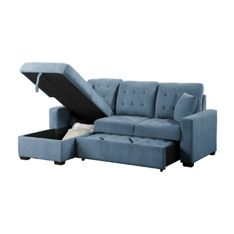 Waitsfield Blue 2-Piece Sectional with Left Chaise - Ornate Home