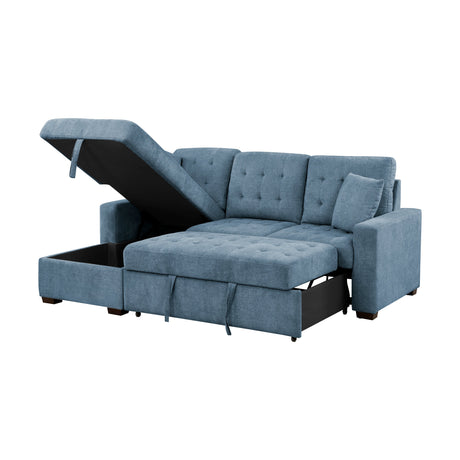 Waitsfield Blue 2-Piece Sectional with Left Chaise - Ornate Home