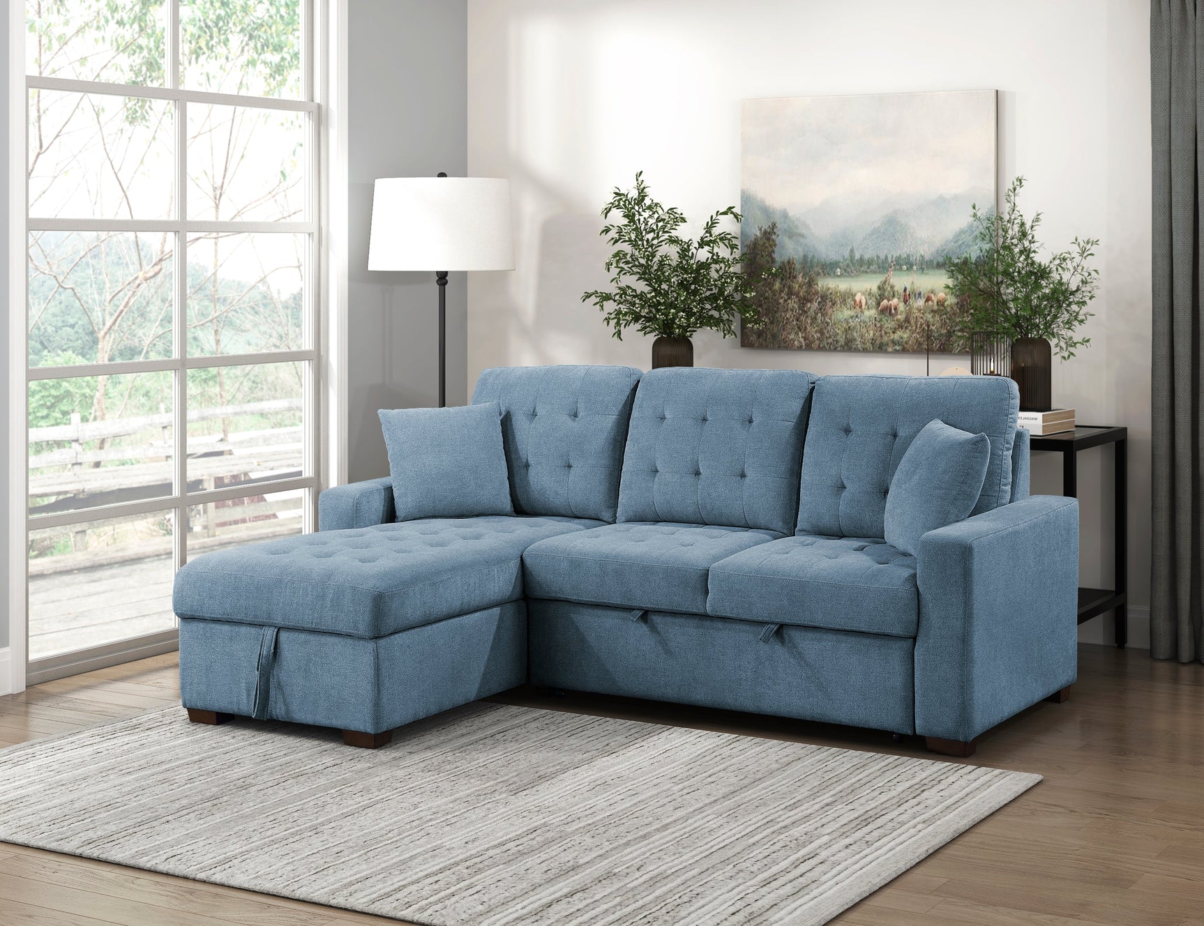 Waitsfield Blue 2-Piece Sectional with Left Chaise - Ornate Home