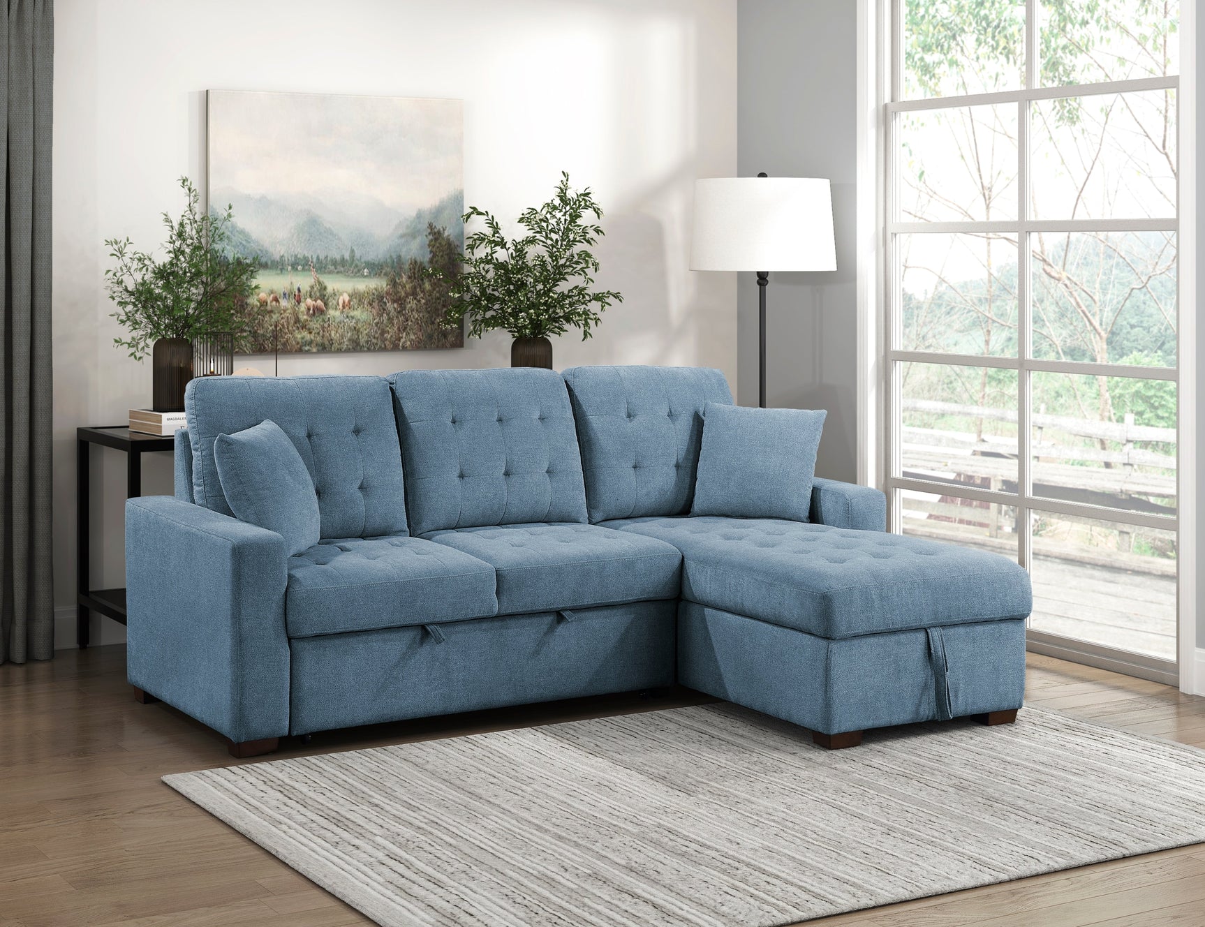 Waitsfield Blue 2-Piece Sectional with Right Chaise - Ornate Home