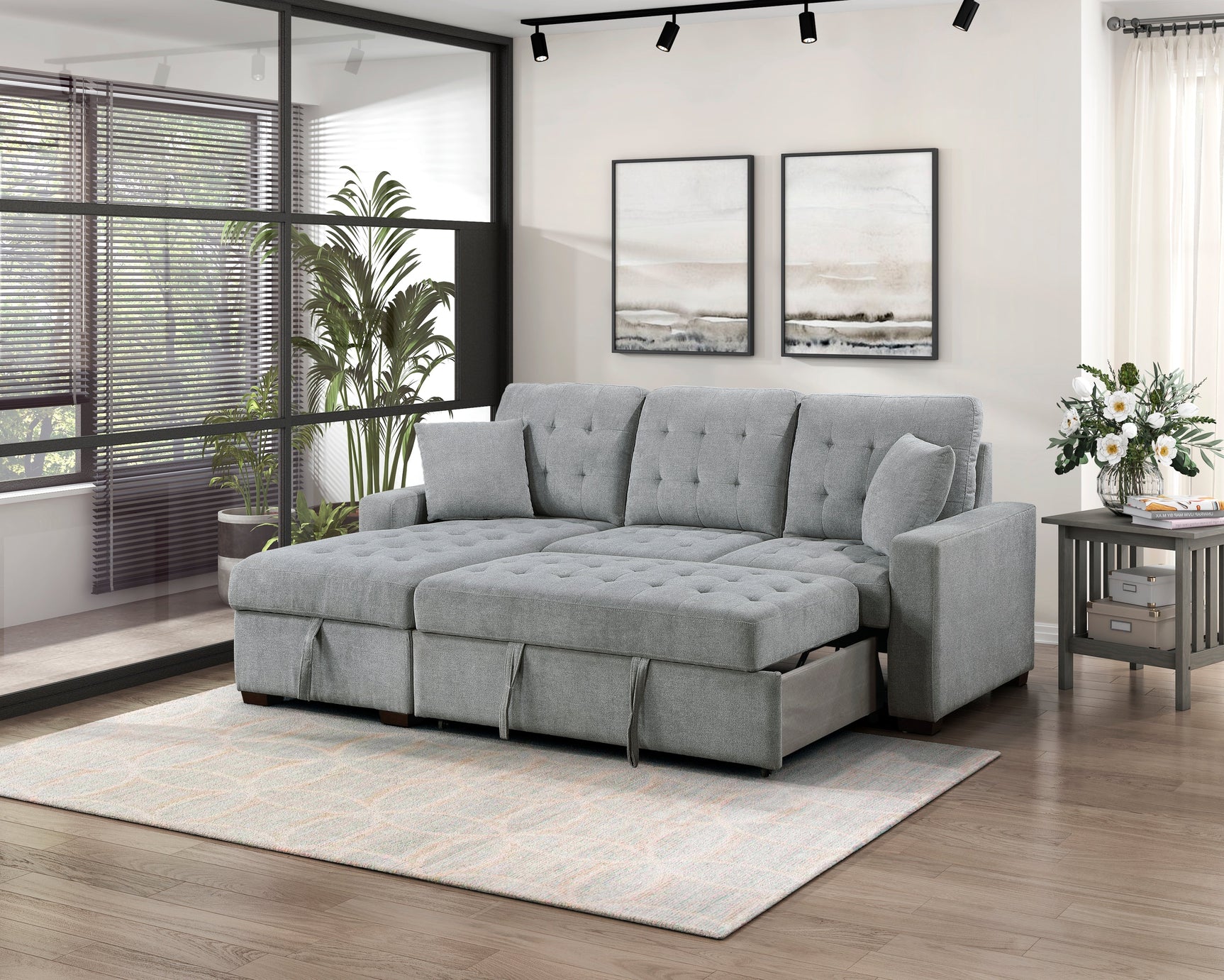 Waitsfield Gray 2-Piece Sectional with Left Chaise - Ornate Home