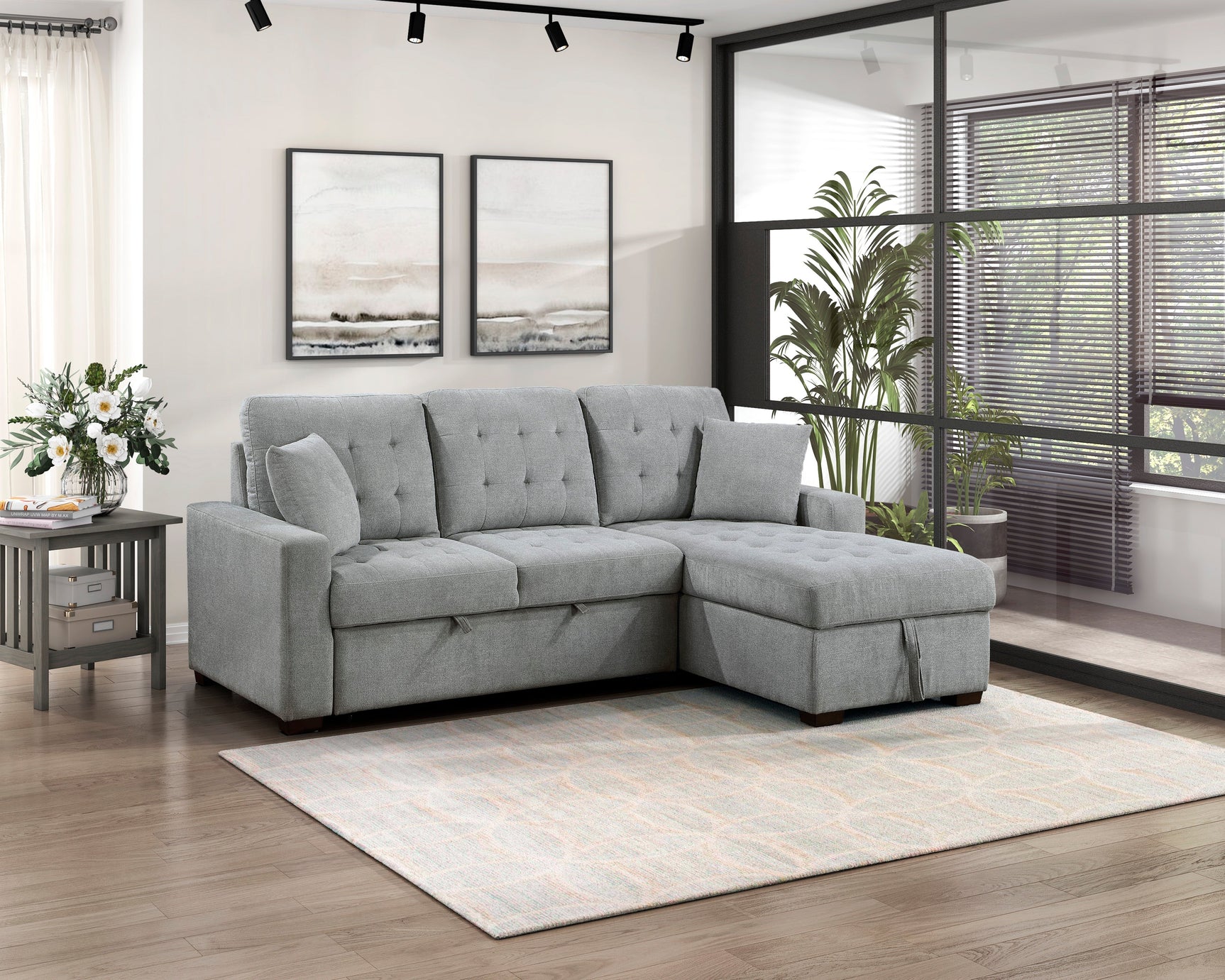 Waitsfield Gray 2-Piece Sectional with Right Chaise - Ornate Home