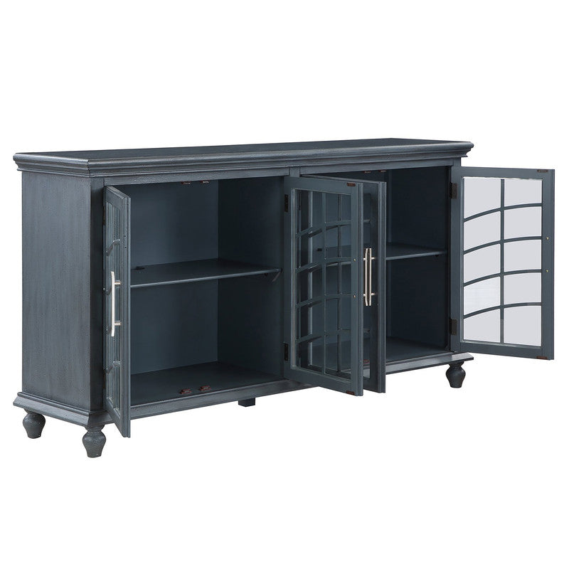 Wakefield Blue Four-Door Sideboard - Ornate Home