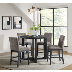 Wakefield Espresso 5PC Counter Set with Table and 4 Chairs - Ornate Home