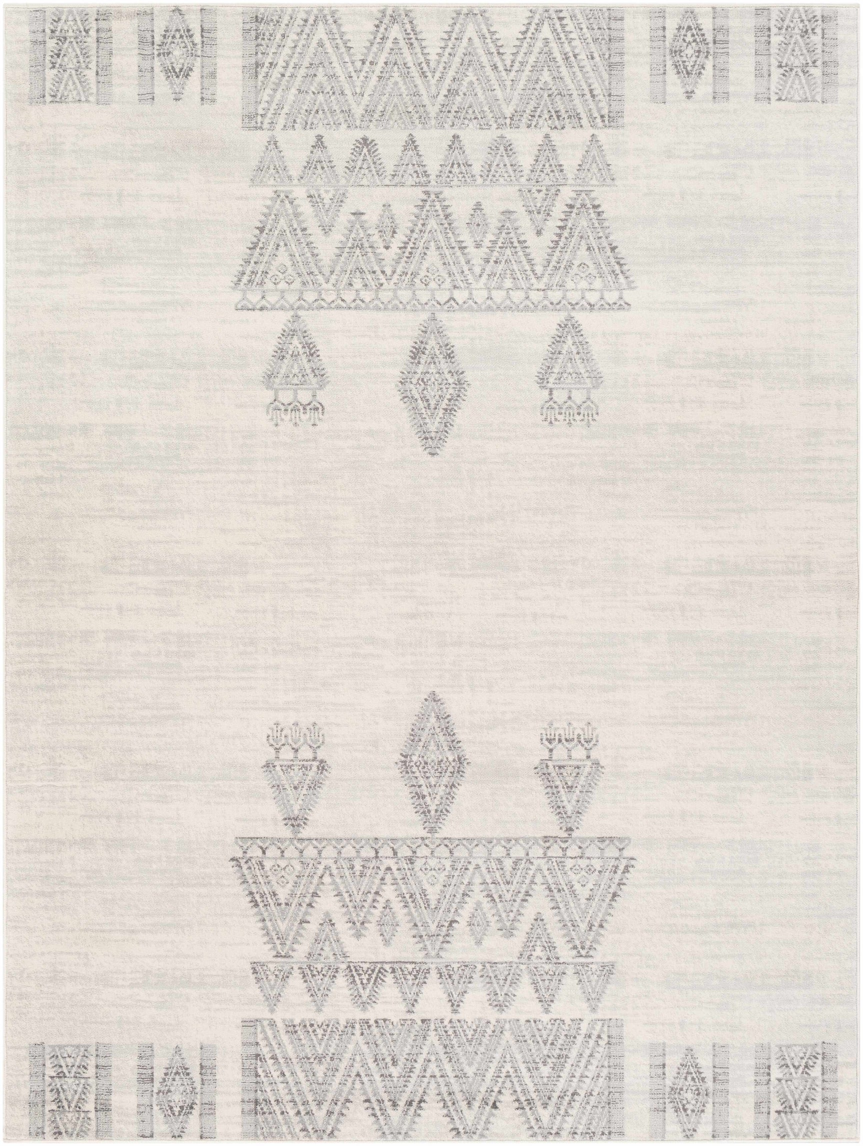 Wakita Light Gray Tribal Rug - Ornate Home