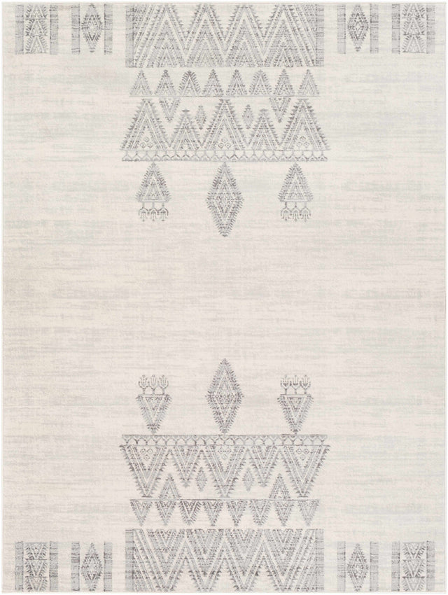 Wakita Light Gray Tribal Rug - Ornate Home