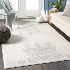 Wakita Light Gray Tribal Rug - Ornate Home