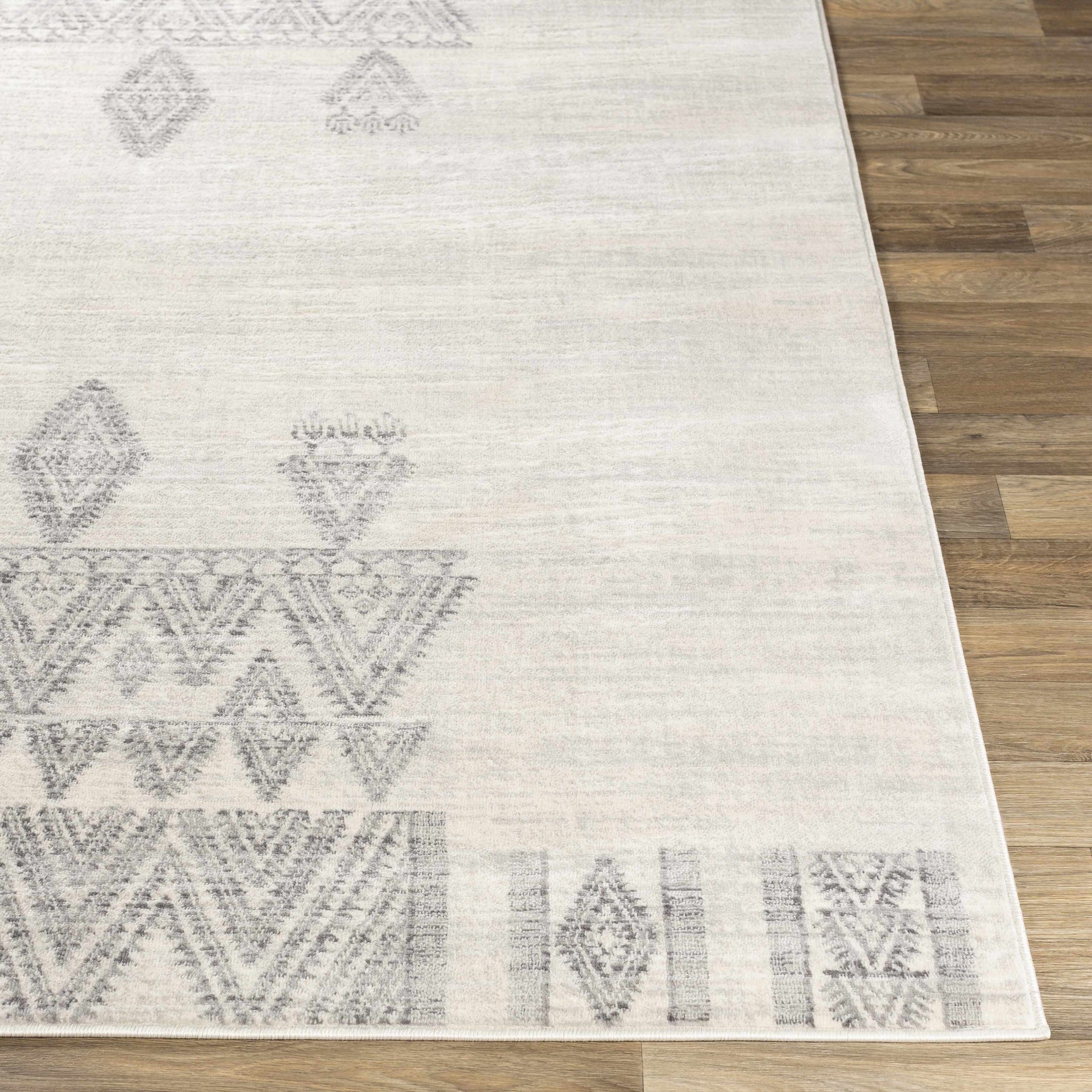 Wakita Light Gray Tribal Rug - Ornate Home