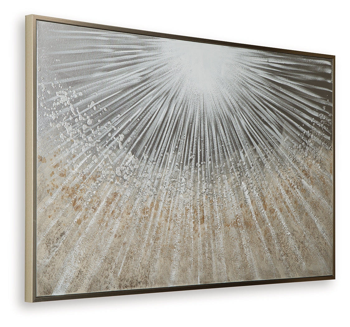 Waldard Gray/Taupe/White Wall Art - Ornate Home