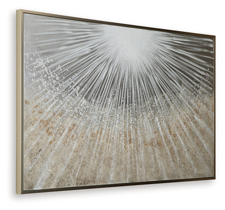 Waldard Gray/Taupe/White Wall Art - Ornate Home