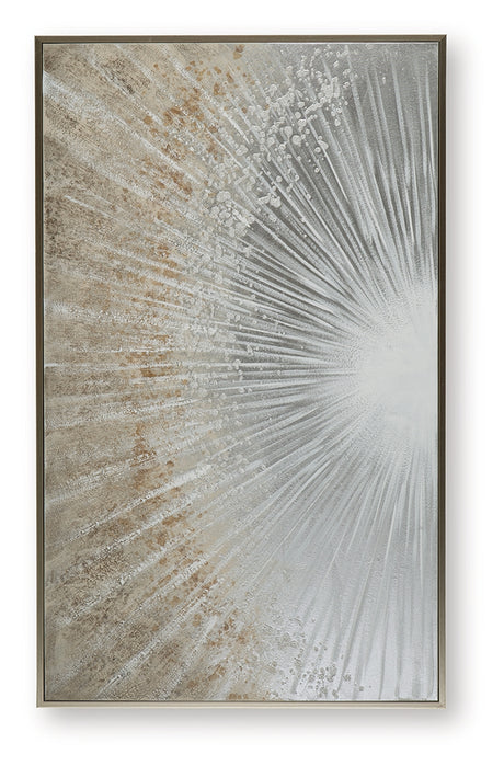 Waldard Gray/Taupe/White Wall Art - Ornate Home