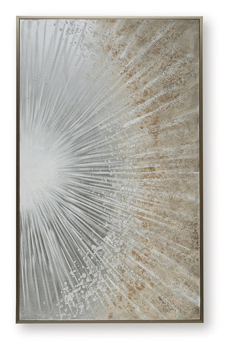 Waldard Gray/Taupe/White Wall Art - Ornate Home