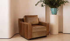 Walden Brown Hair On Hide Lounge Chair - Ornate Home