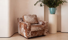 Walden Speckled Hair On Hide Lounge Chair - Ornate Home