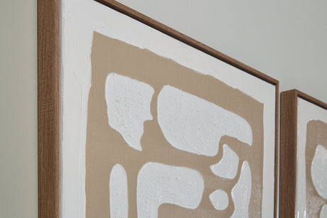 Waldett Beige/White Wall Art Set (Online Special Price) - Ornate Home