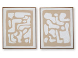 Waldett Beige/White Wall Art Set - Ornate Home
