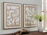Waldett Beige/White Wall Art Set - Ornate Home
