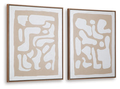 Waldett Beige/White Wall Art Set - Ornate Home