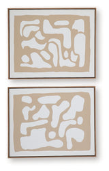 Waldett Beige/White Wall Art Set - Ornate Home