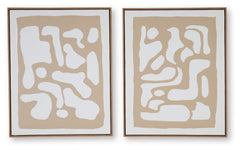 Waldett Beige/White Wall Art Set - Ornate Home