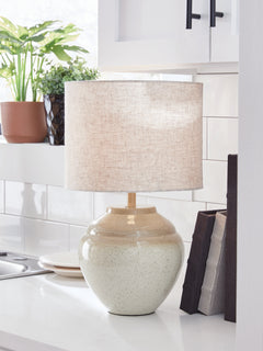 Waldish Cream/Beige Metal Table Lamp (1/CN) - Ornate Home