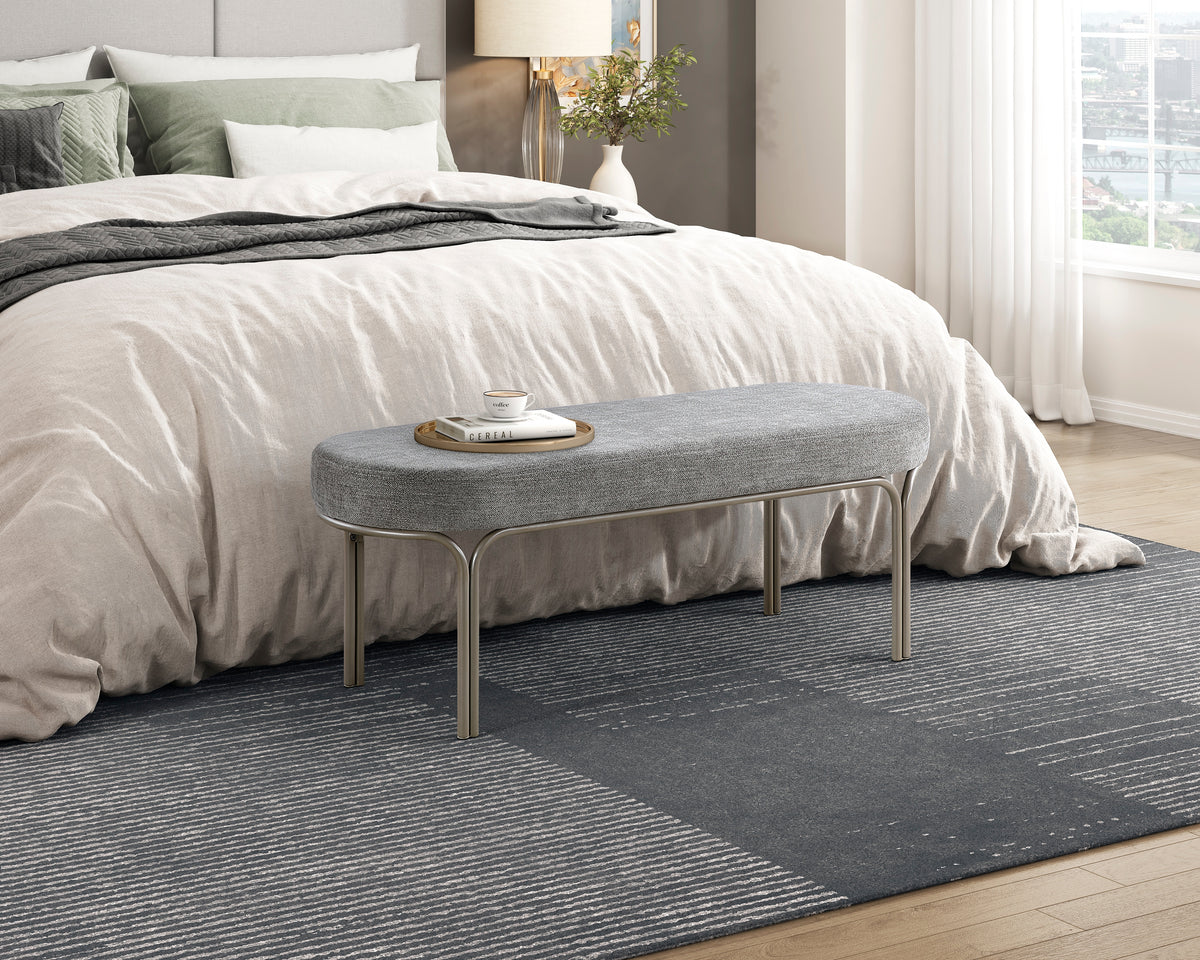 Waldon Gray Bench - Ornate Home