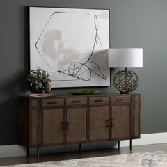 Waldorf 1 Brown/Black Canvas - Ornate Home
