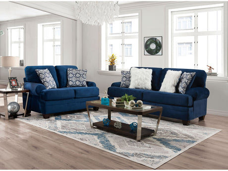 Waldstone Navy Sofa & Loveseat - Ornate Home