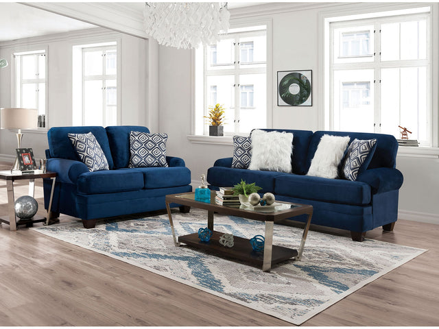 Waldstone Navy Sofa & Loveseat - Ornate Home