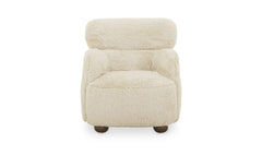 Wales Cream Faux Fur Accent Chair - Ornate Home
