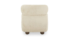 Wales Cream Faux Fur Accent Chair - Ornate Home