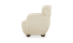 Wales Cream Faux Fur Accent Chair - Ornate Home