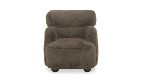 Wales Light Brown Faux Fur Accent Chair - Ornate Home