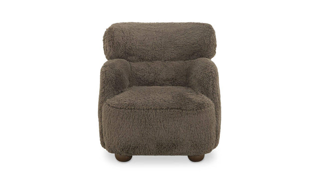 Wales Light Brown Faux Fur Accent Chair - Ornate Home