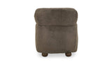 Wales Light Brown Faux Fur Accent Chair - Ornate Home